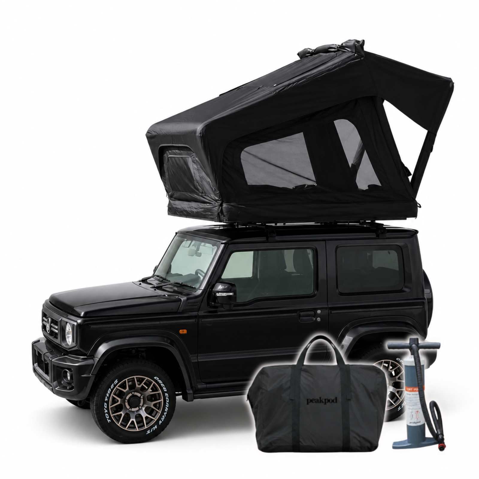 最終値下げ！peakpod エアールーフトップテント Amazon.co.jp: peakpod(ピークポッド) 正規品 ルーフテント 車上 設営1